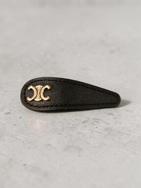 Black And Gold Bend And Snap Hair Barettes